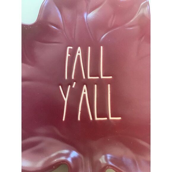 RAE DUNN Fall Y'all Leaf
Appetizer Plates set of 4 - Picture 4 of 4